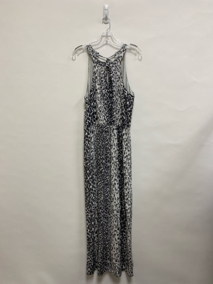 Banana Republic Size 10 Gray White Sleeveless Ladies Dress