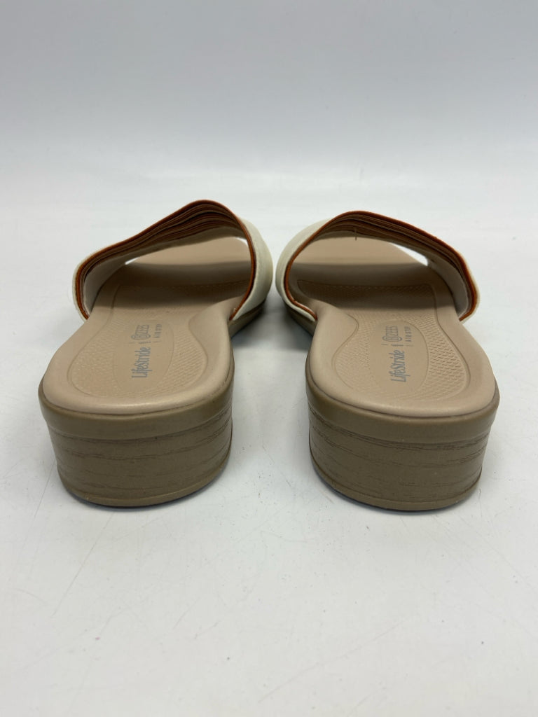 Life Stride  Size 10 Cream/Multi Sandals