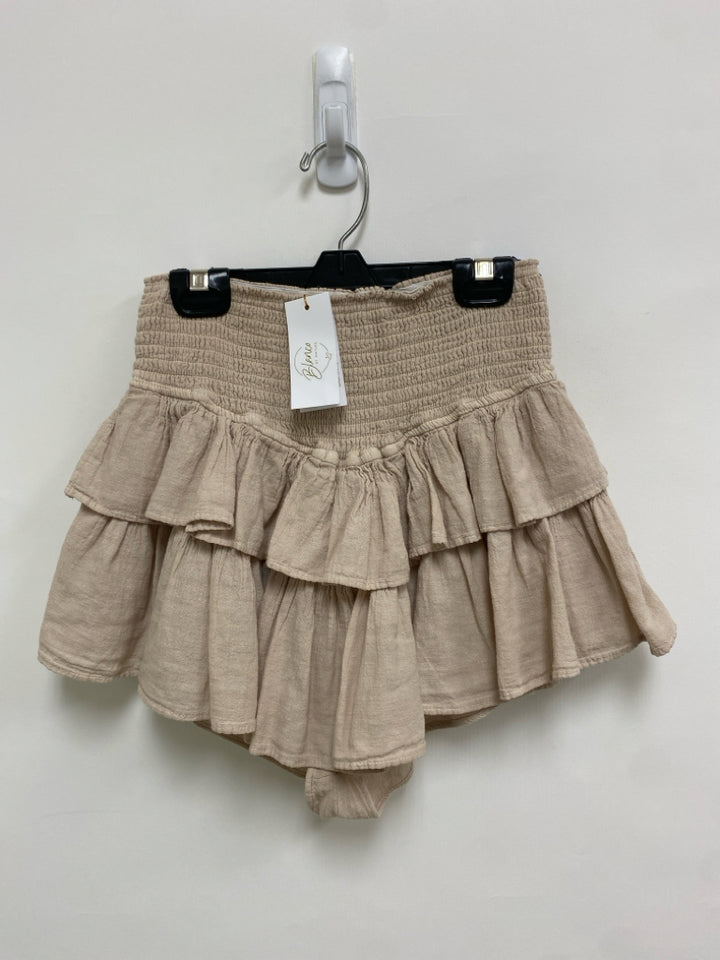 Size S Beige Smocking Ladies Skort
