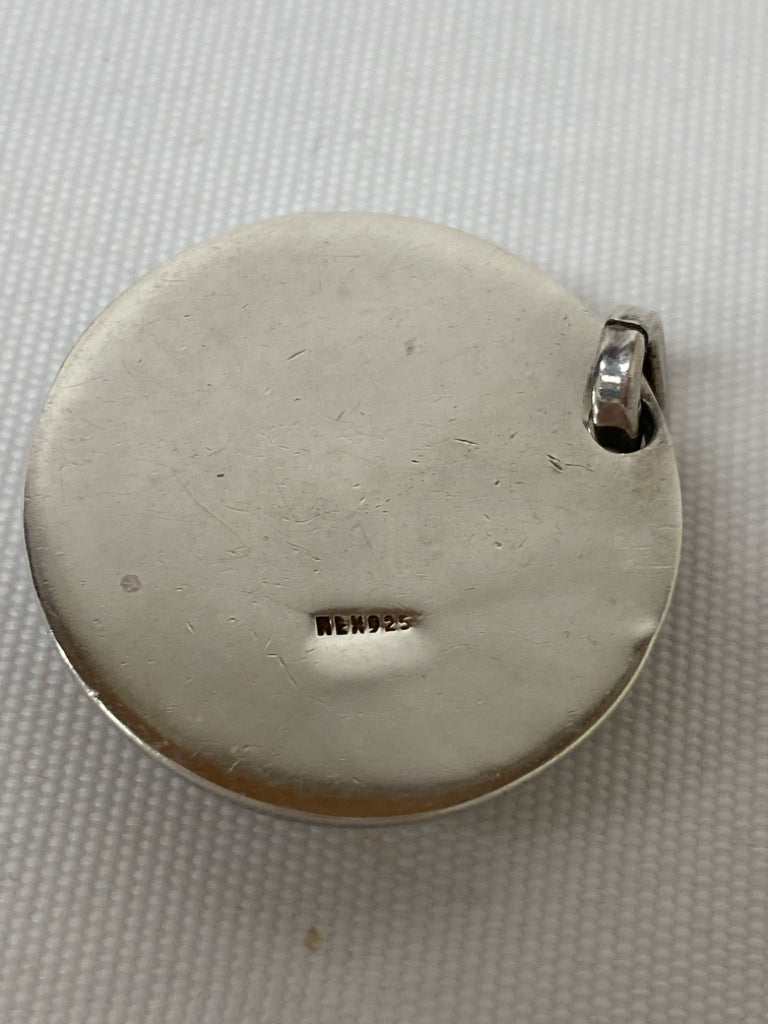 Silver Black Circles Pendant