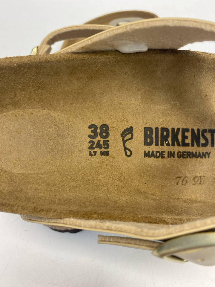 NWT Birkenstock  Size 7 Gold Sandals