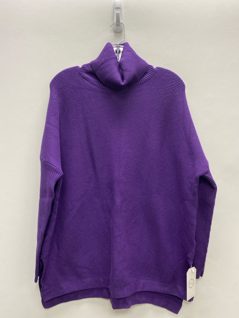 NWT Size L Purple Ribbed Turtleneck Ladies Sweater