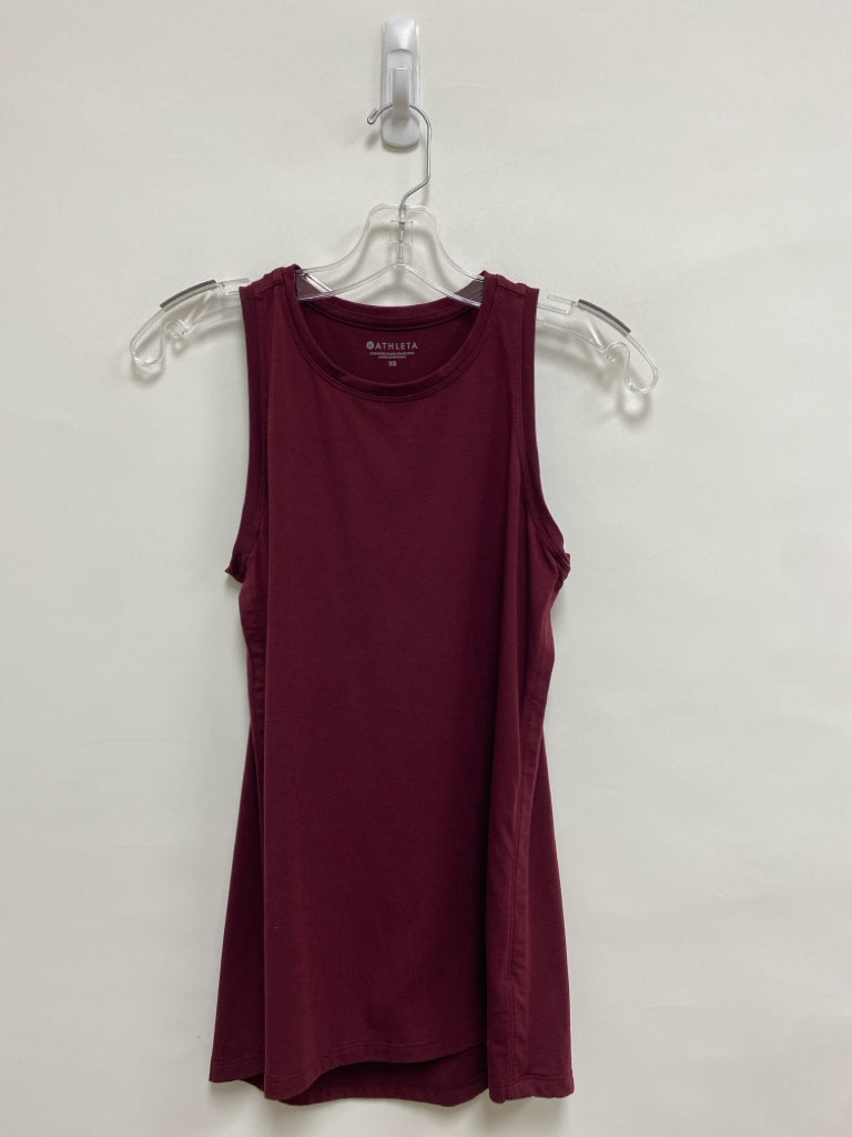 Athleta Size XS Maroon Solid Sleeveless Athletic Top
