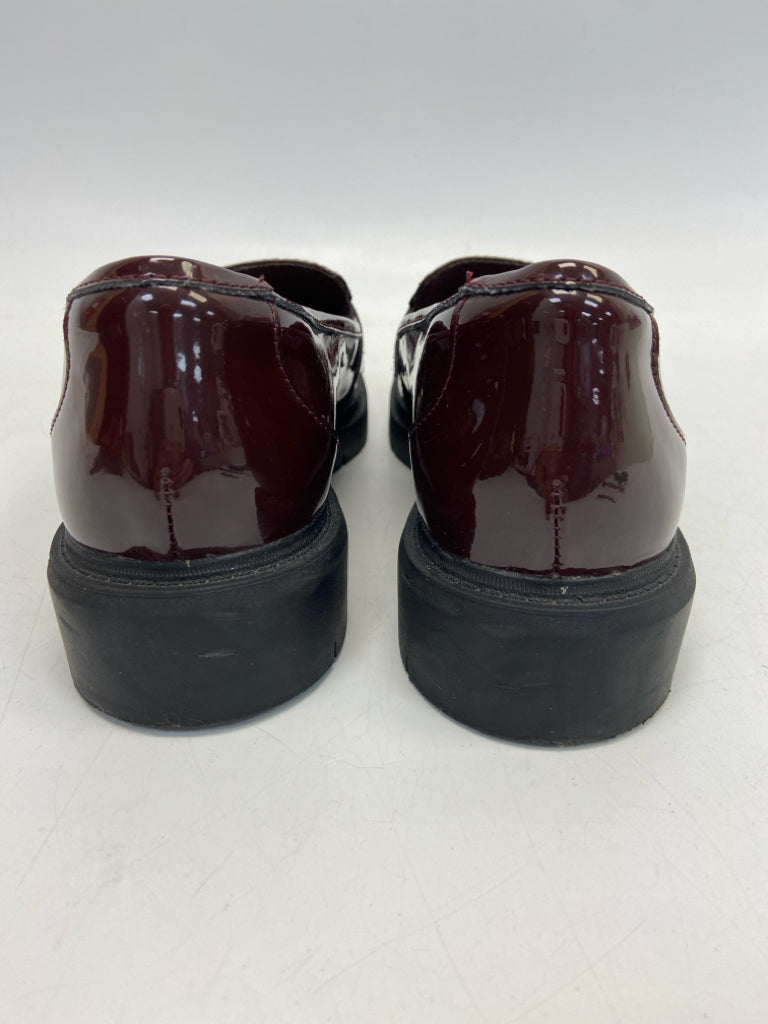 Clarks US Shoe Size 10 Burgundy Patent Flats