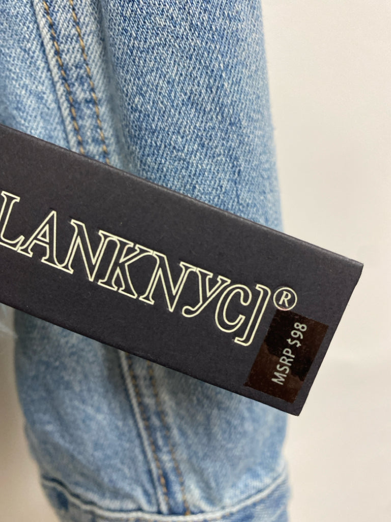 BlankNYC Size M Blue Denim Distressed Ladies Jacket