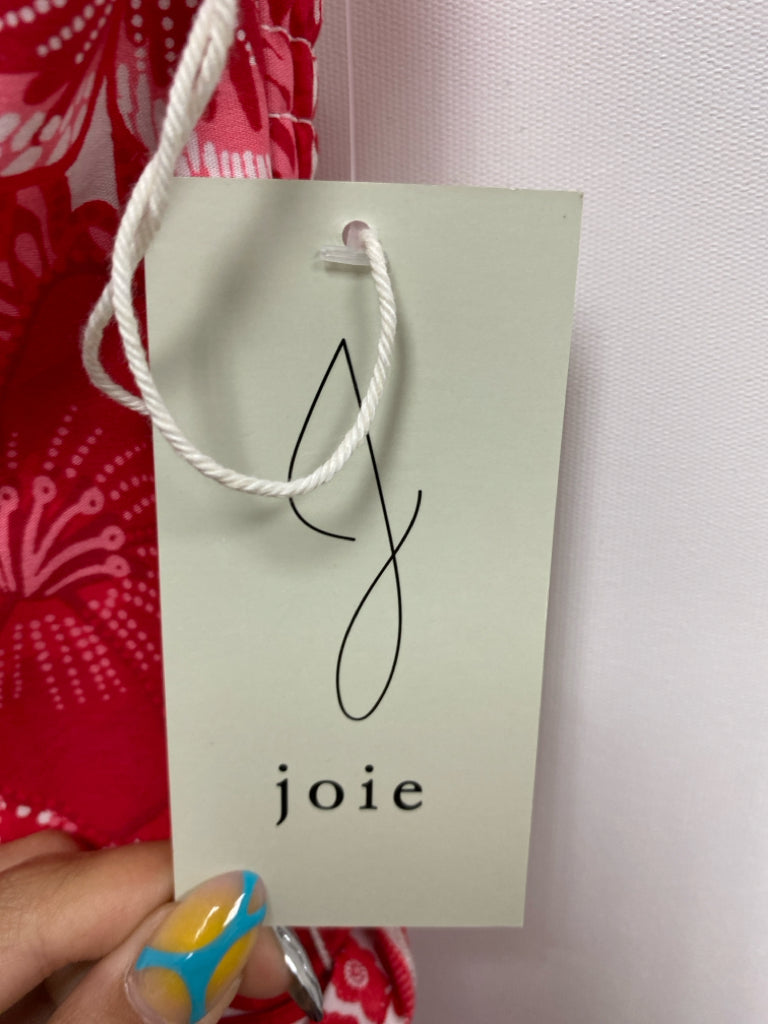 NEW Joie Size 6 White Red/Pink Flowers Sleeveless Ladies Dress