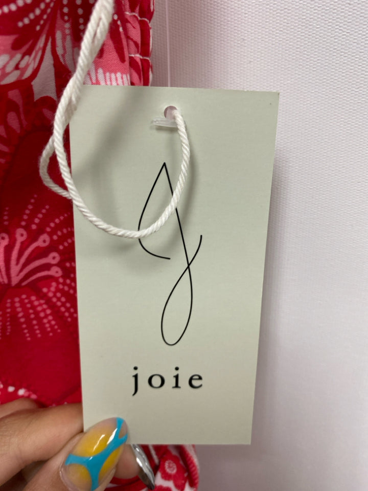 NEW Joie Size 6 White Red/Pink Flowers Sleeveless Ladies Dress