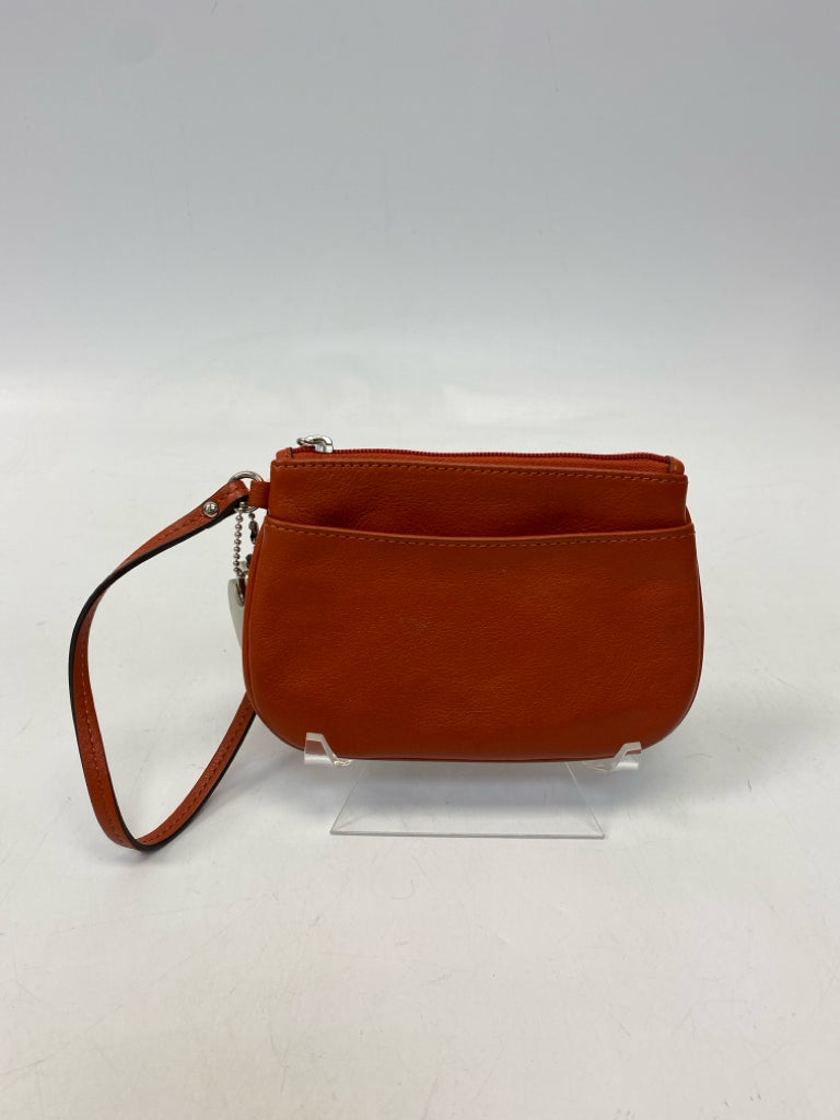 Coach Burnt Orange Wristlet