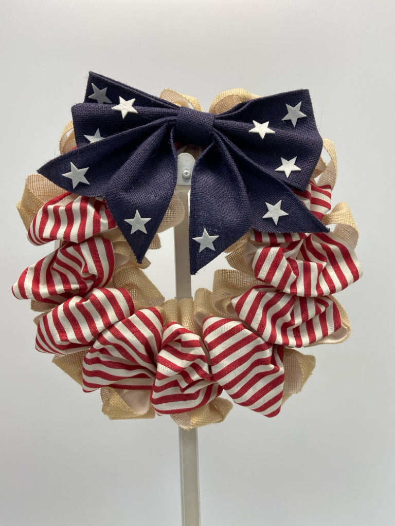Red/White Blue Burlap Patriotic