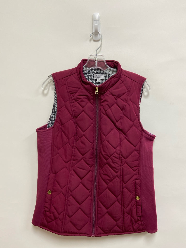 NWT Kim Rogers Size S Burgundy Quilted Ladies Vest