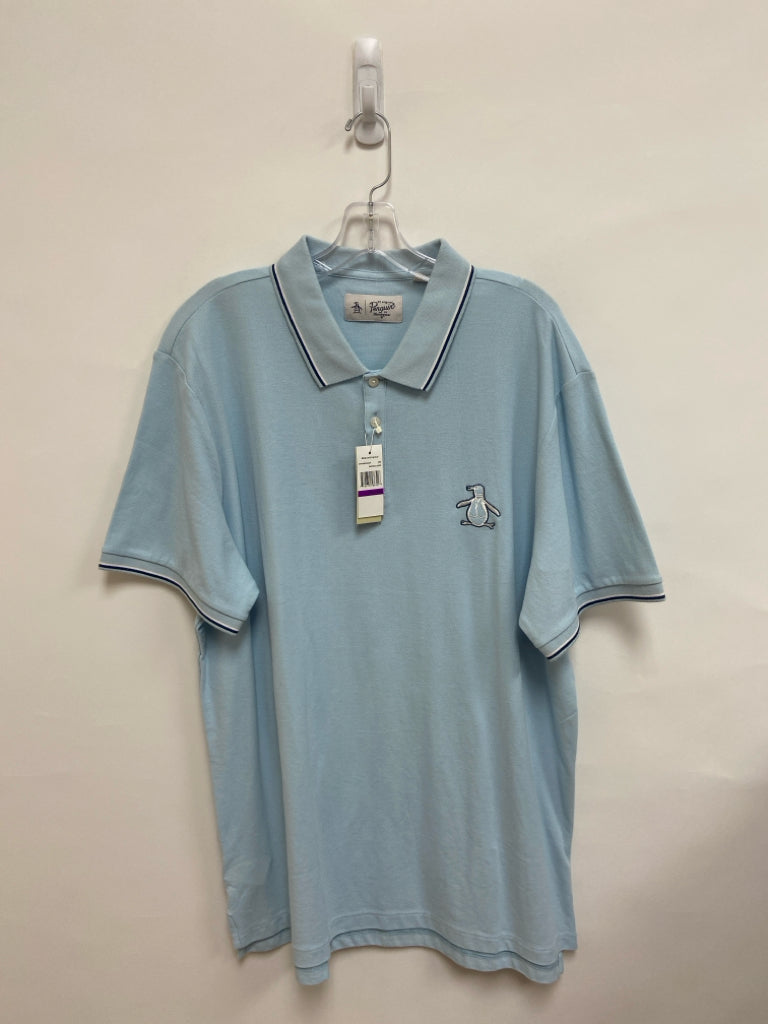 NWT Penguin/Munsingwear Size XXL Powder Blue Polo Men&