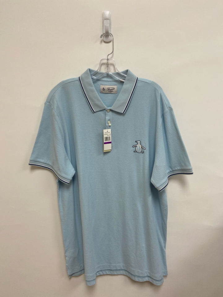 NWT Penguin/Munsingwear Size XXL Powder Blue Polo Men&