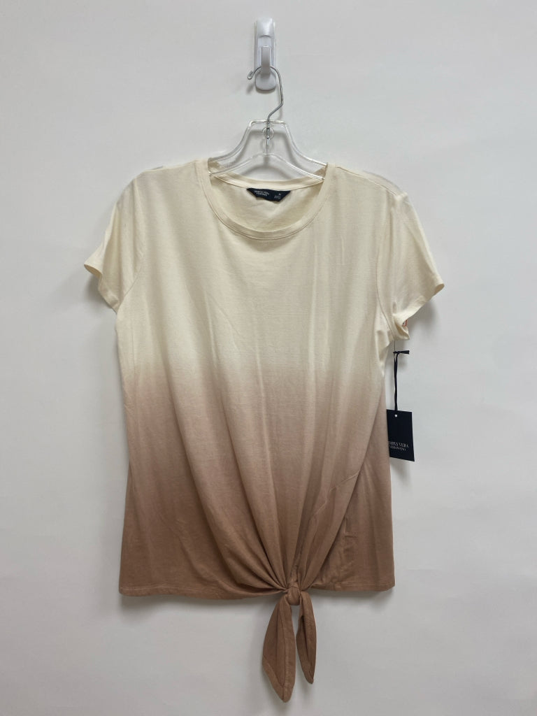 NWT Simply Vera Size M Ivory Tan Gradient Ladies Top