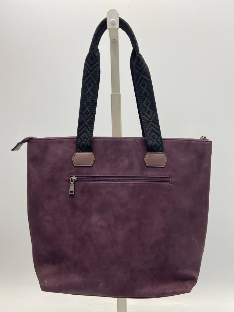 Simply Noelle Dark Plum Black Tote Bag