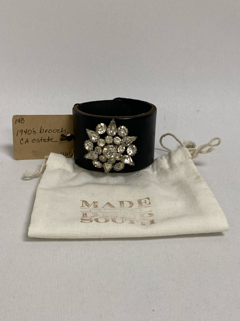NEW/BOX Made in the Deep South Brown Clear Jeweled Bracelet