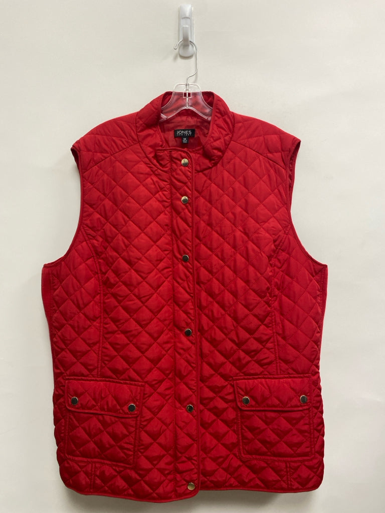 Jones New York Size 3X Red Quilted Plus Size Vest