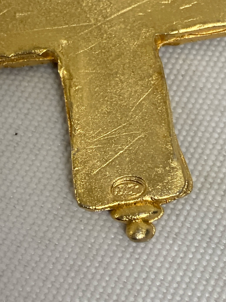Susan Shaw Gold Color Cross Necklace