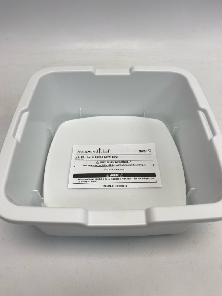 Pampered Chef White Clear Serving Piece