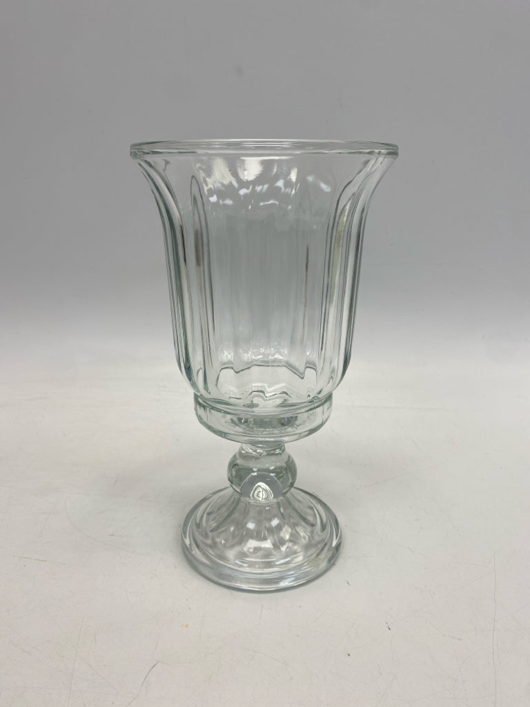 Home Interiors Clear Ribbed Glass Candleholder(s)