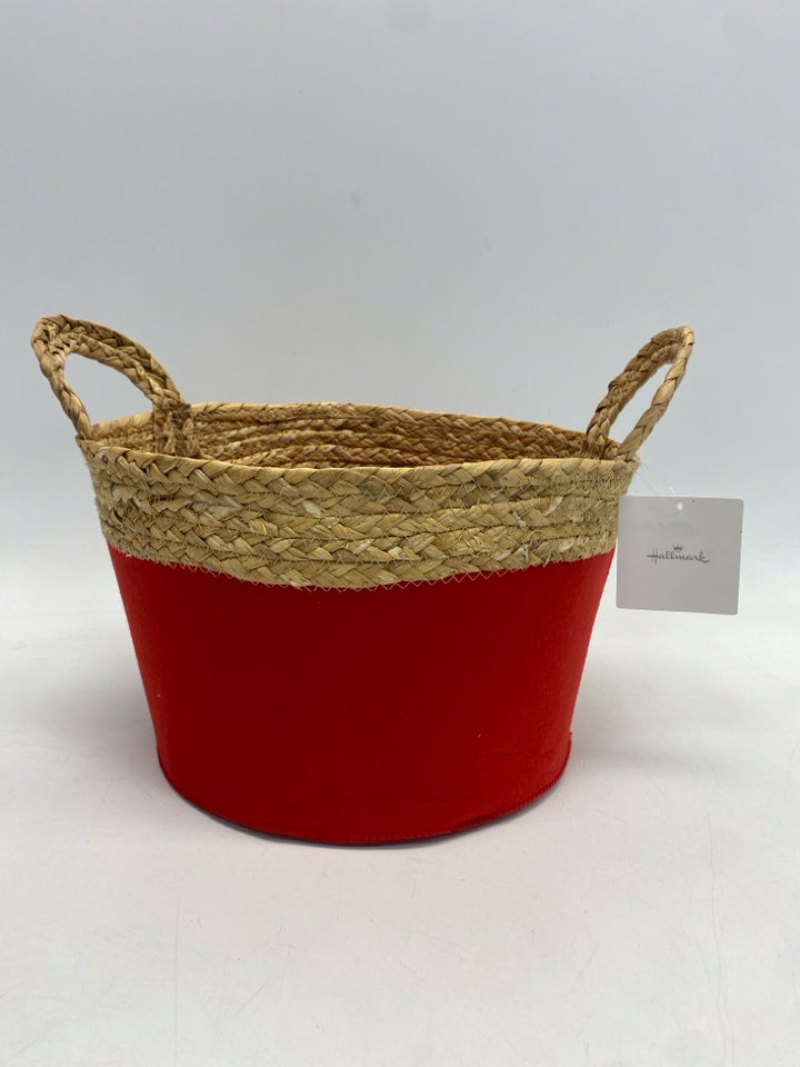 NWT Hallmark Red Brown Basket
