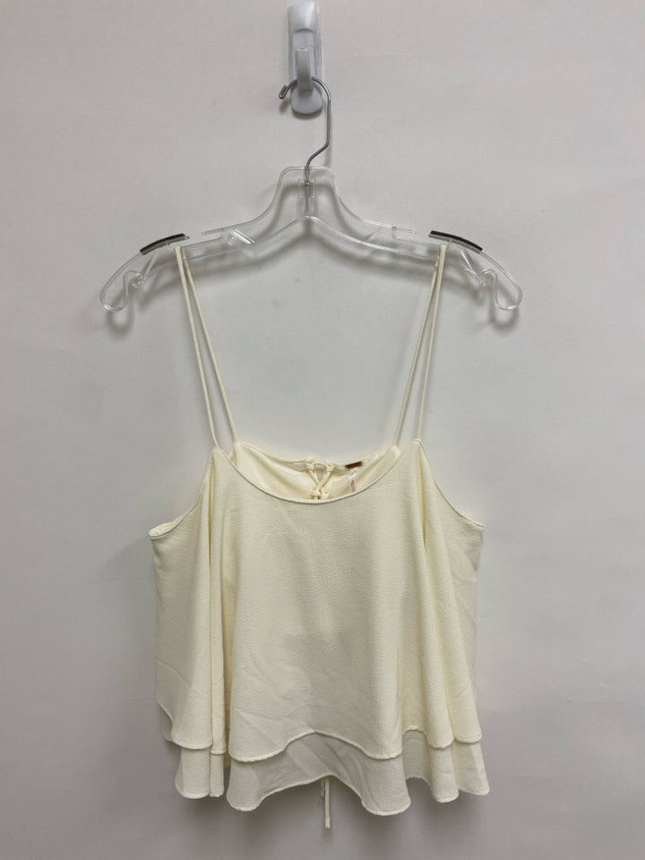 Free People Size M Cream Sleeveless Ladies Top