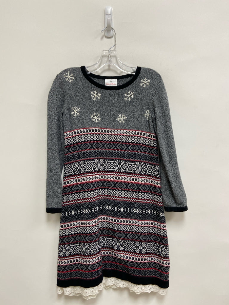 hanna Andersson SIZE 8 Gray White/Black Snowflake Girl&