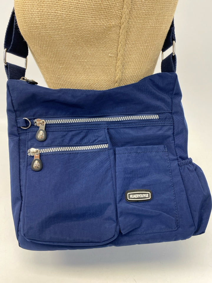 Navy Nylon Crossbody