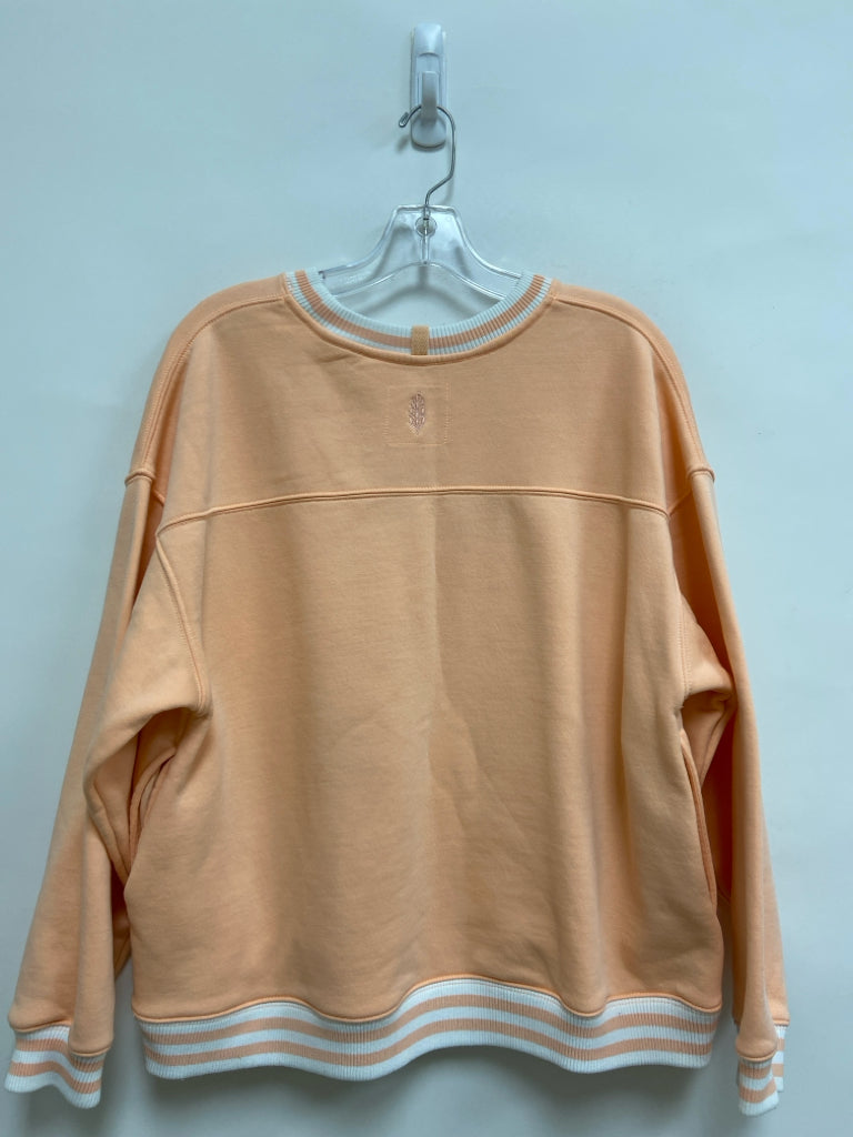 FP Movement Size S Peach White Signature Ladies Sweatshirt