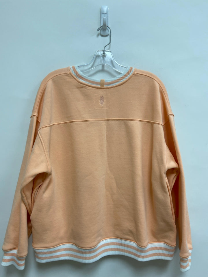 FP Movement Size S Peach White Signature Ladies Sweatshirt