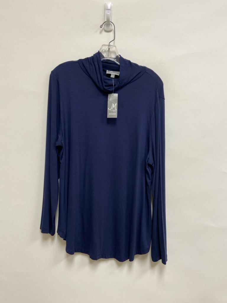 NWT JM Collection Size XLP Navy Turtleneck Petite Top