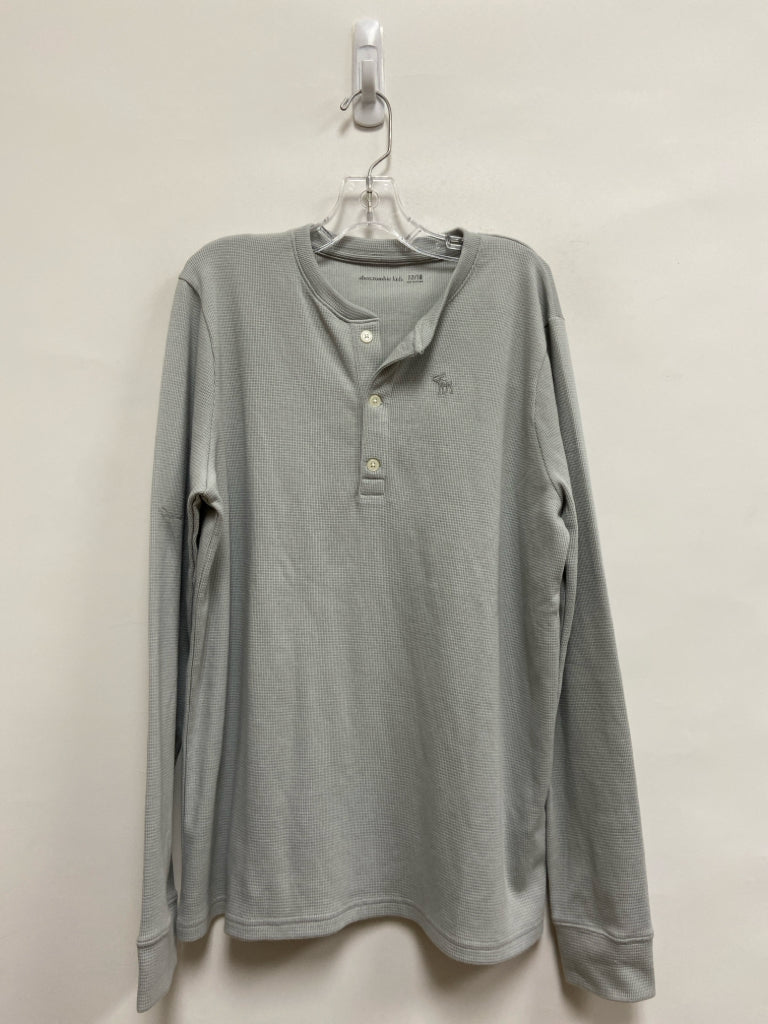 Abercrombie Kids SIZE 17/18 Gray Waffle Henley Boy&