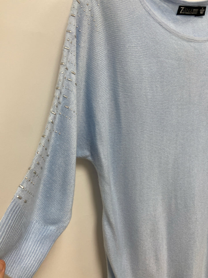 NY&amp;Co Size M Powder Blue Studded 3/4 Sleeve Ladies Sweater