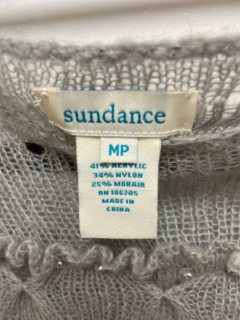 Sundance Size MP Gray Texture Petite Sweater