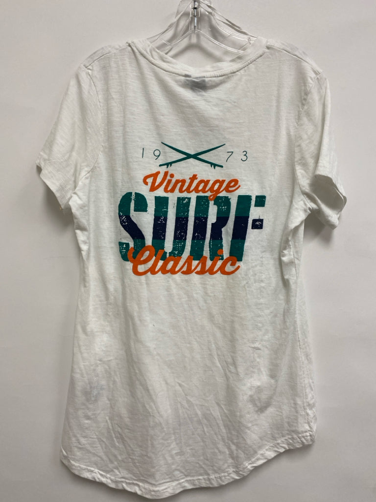 NWT Size L White Green Ladies Top