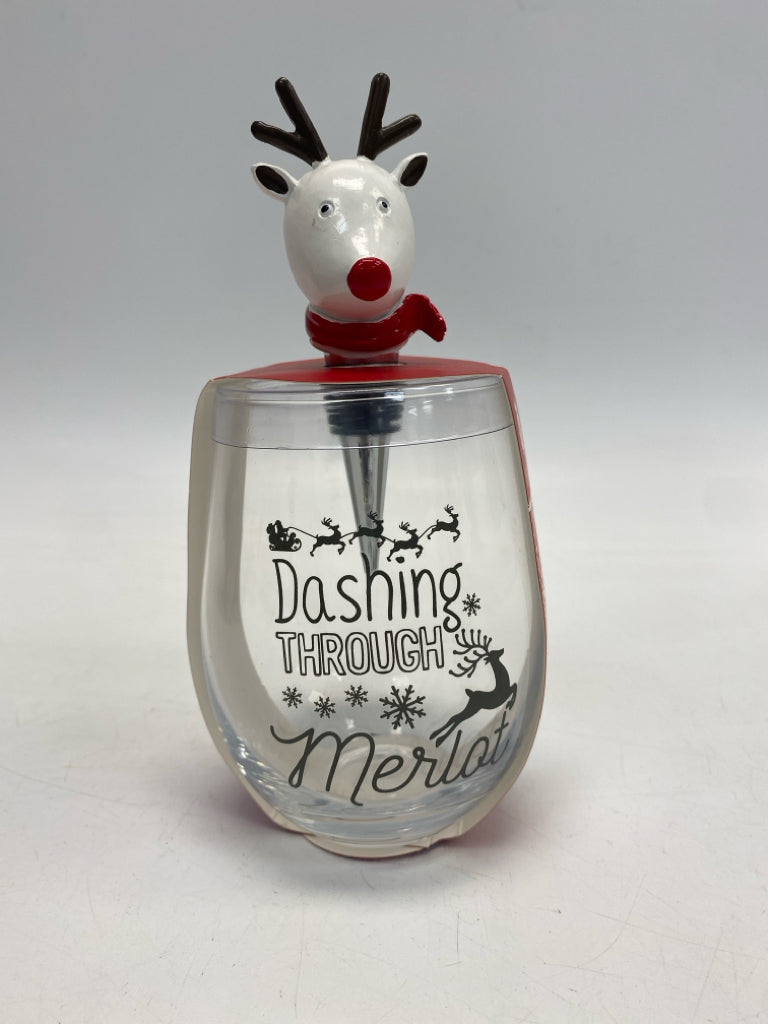 NEW Clear Reindeer Christmas