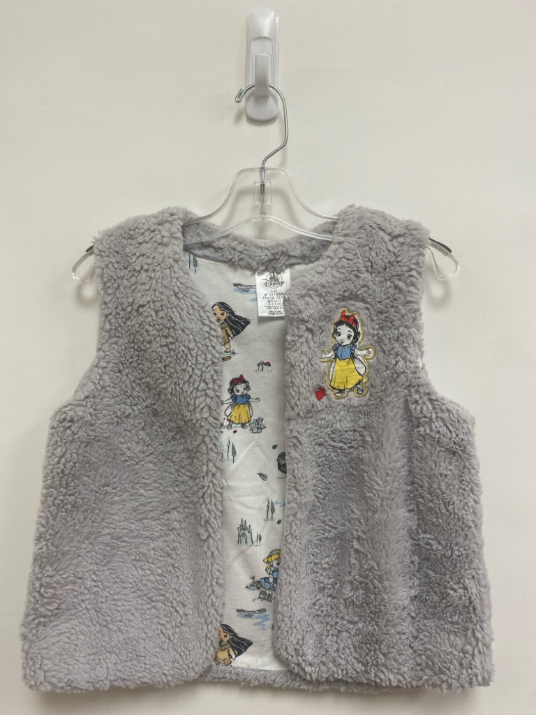Disney SIZE 9/10 Pale Gray Yellow Snow White Faux Fur Girl&