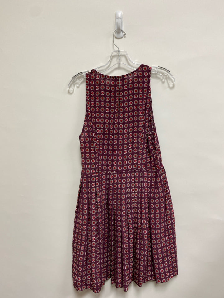 Joie Size M Purple Red/Gray Sleeveless Ladies Dress