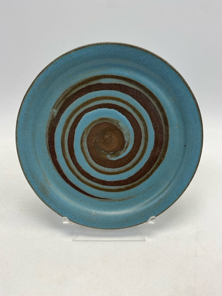 Blue Brown Swirl Pottery