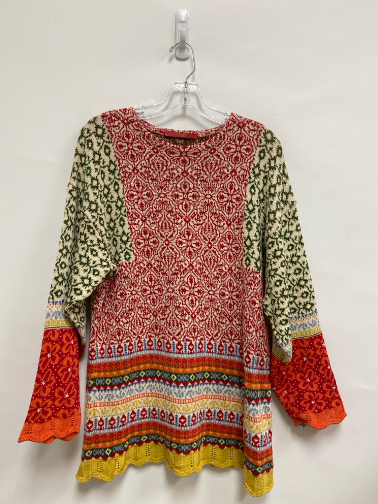 Oilily Size M Cream Green/Red Ladies Sweater