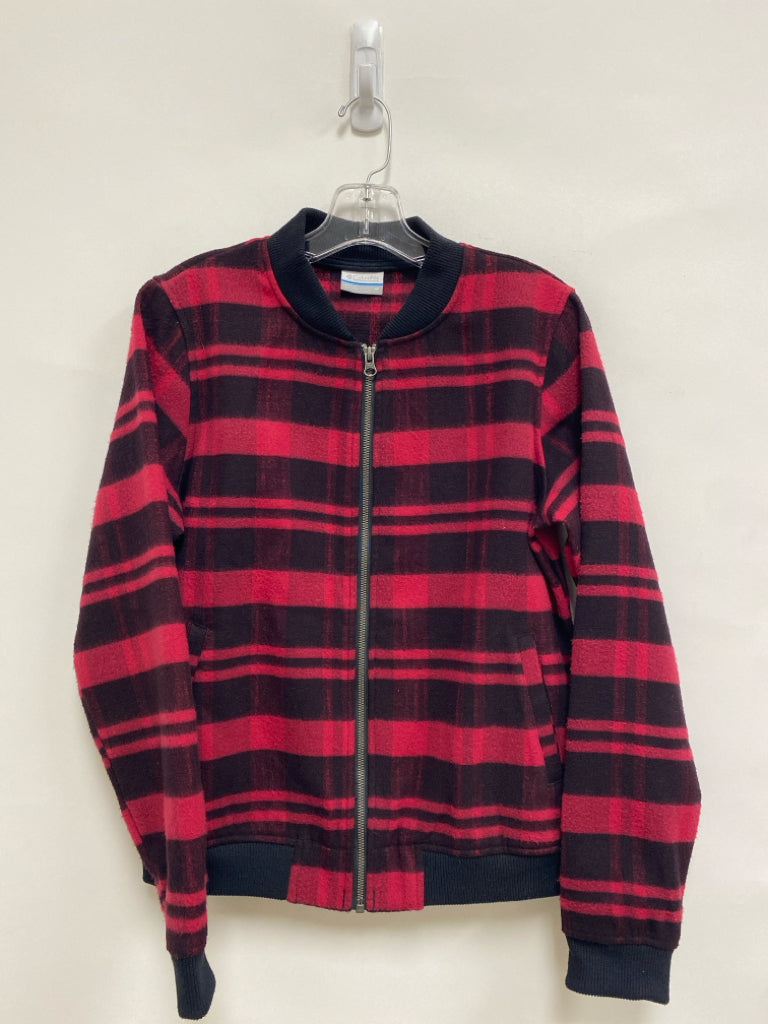 Columbia Size M Red Black Plaid Ladies Jacket