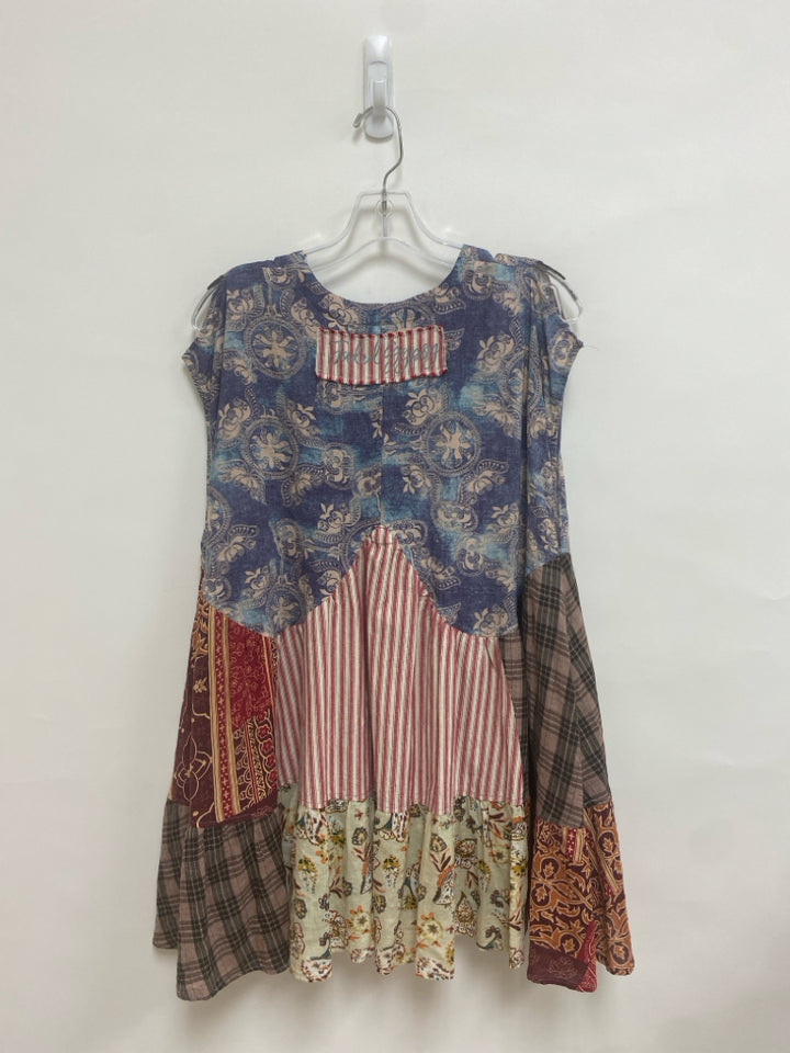 JADED GYPSY Size S Multi Color Patchwork Sleeveless Ladies Dress