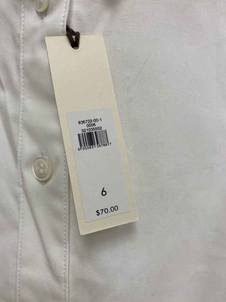 NWT Banana Republic Size 6 White Button Up Ladies Top