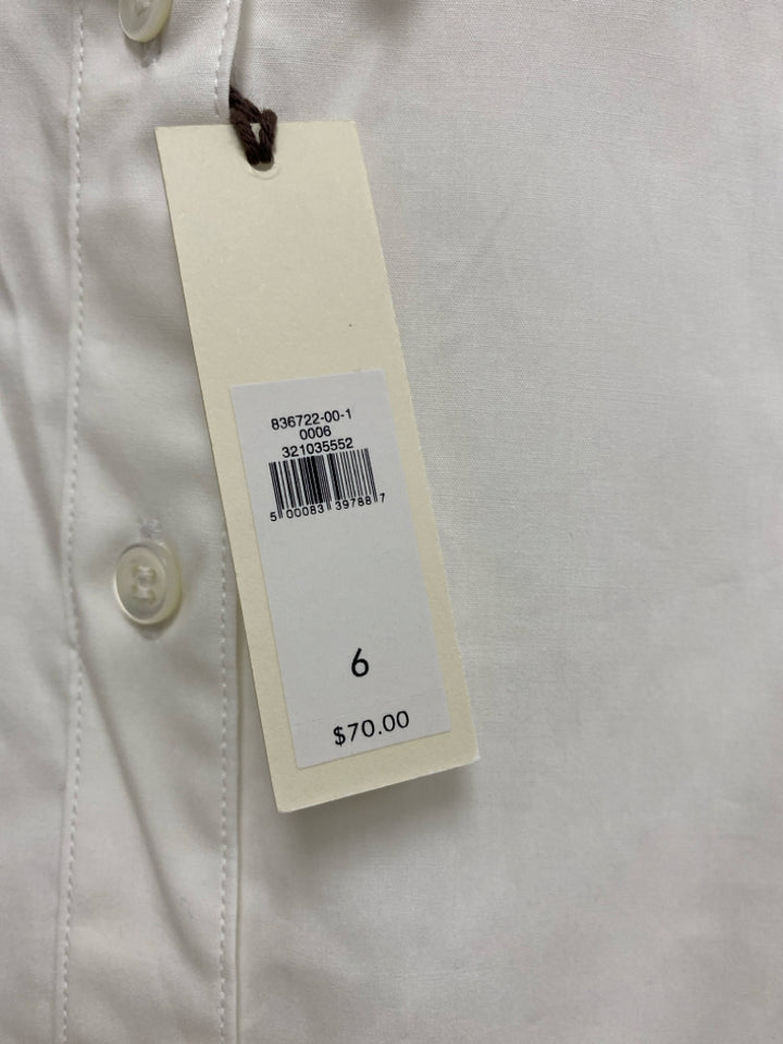 NWT Banana Republic Size 6 White Button Up Ladies Top