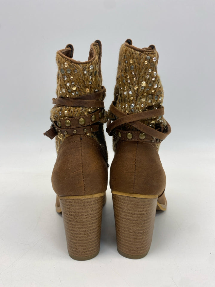 Size 8 Brown Studded Boots