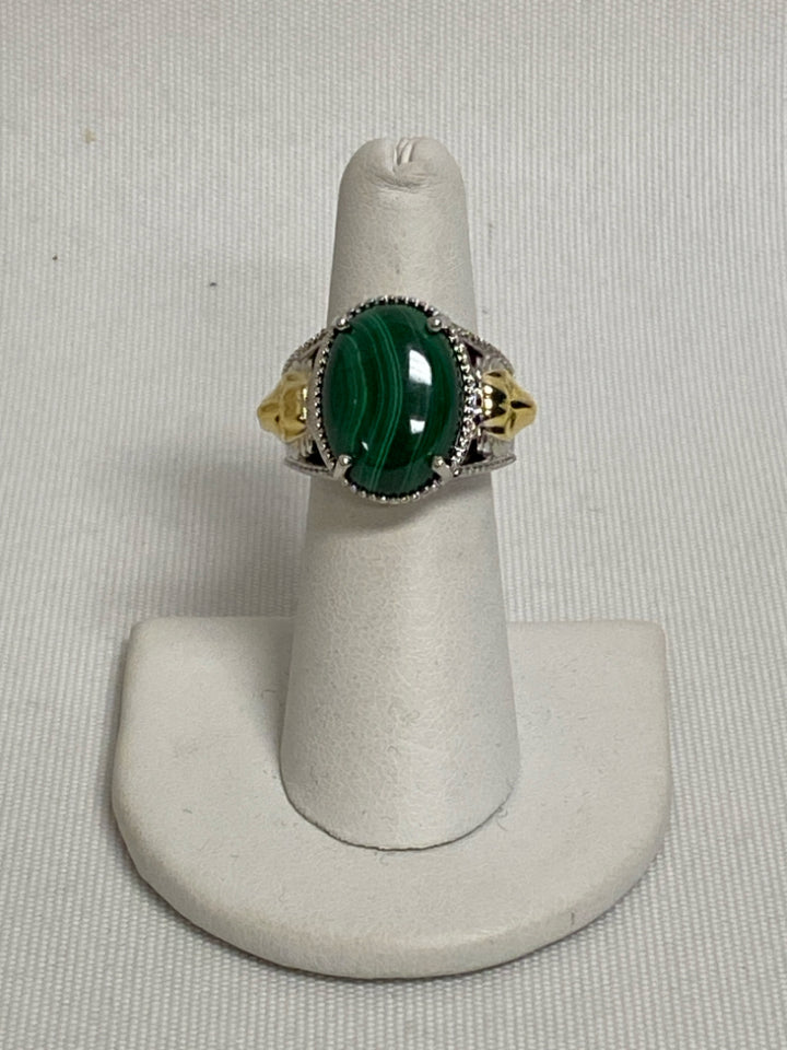Green Gold/Silver Oval(s) Ring