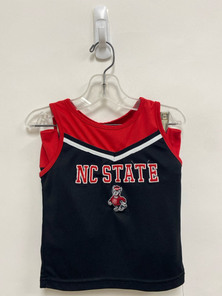 COLOSSEUM SIZE 4T Red Black NC State Sleeveless Girl&