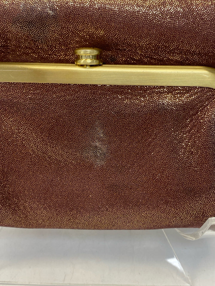 Hobo Mauve Gold Shimmery Wallet