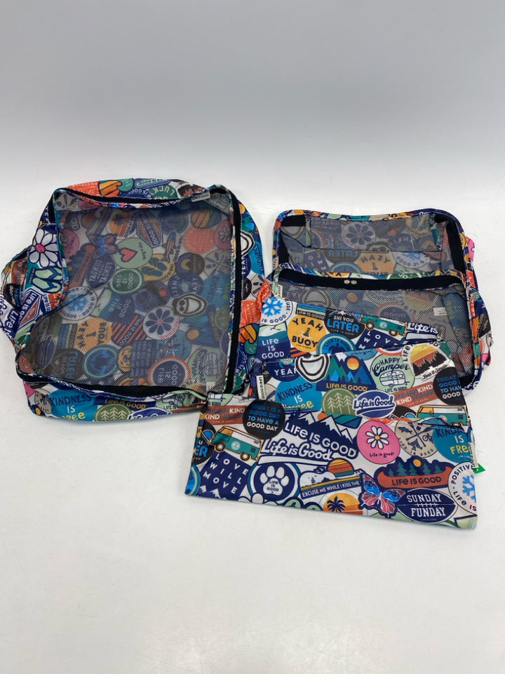 Life is Good Blue Multi Color Misc. Luggage