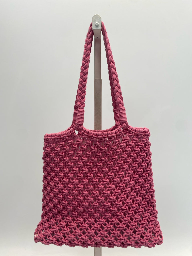 Talbots Pink Woven Tote Bag