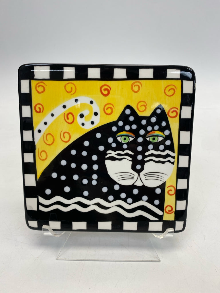 Black White Cats Trivet
